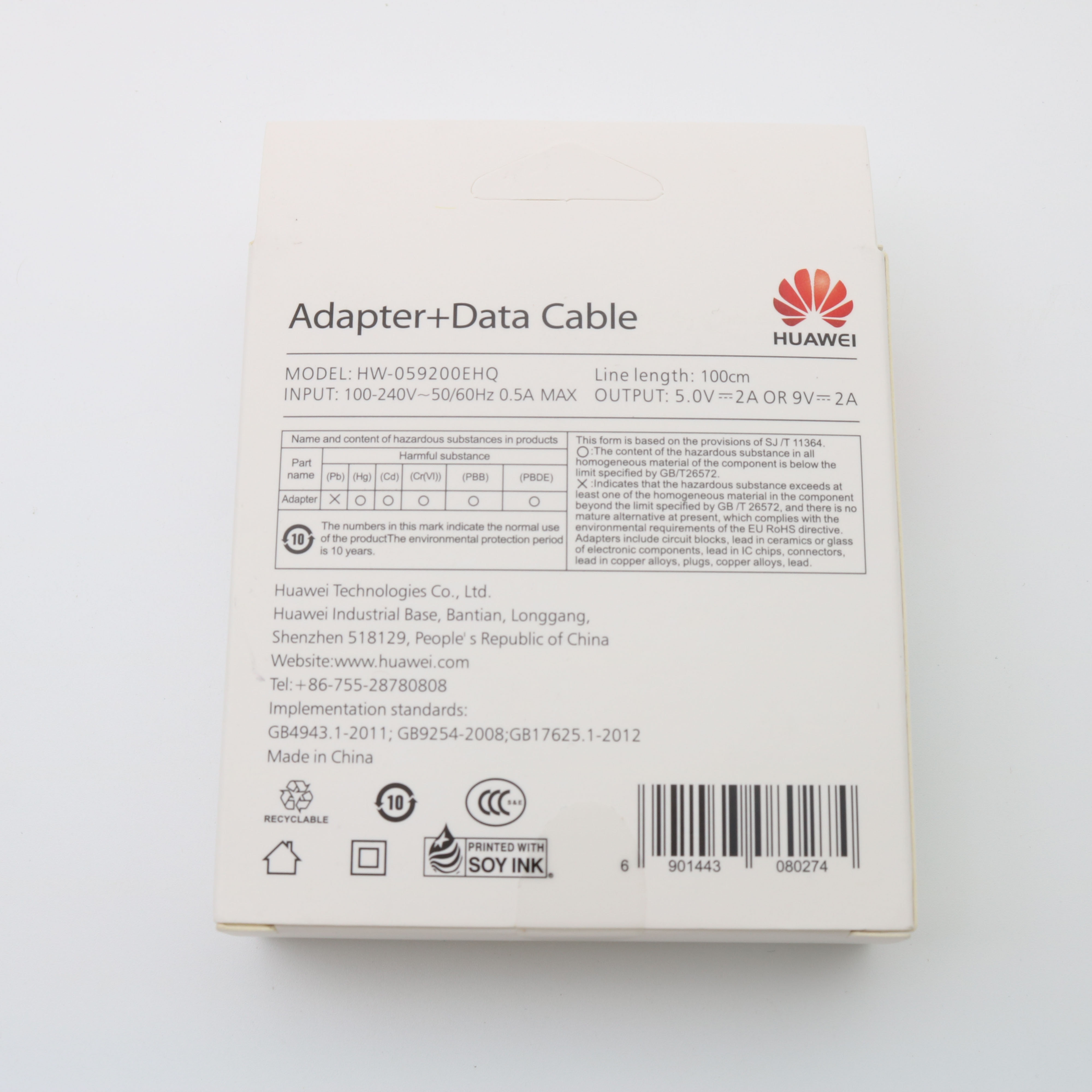 Huawei 9V2A cargador rápido adaptador de carga tipo-C para nova 3i 2i honor 8x p7 p8 p9 p10 lite mate 7 8 9 10 p9 P8