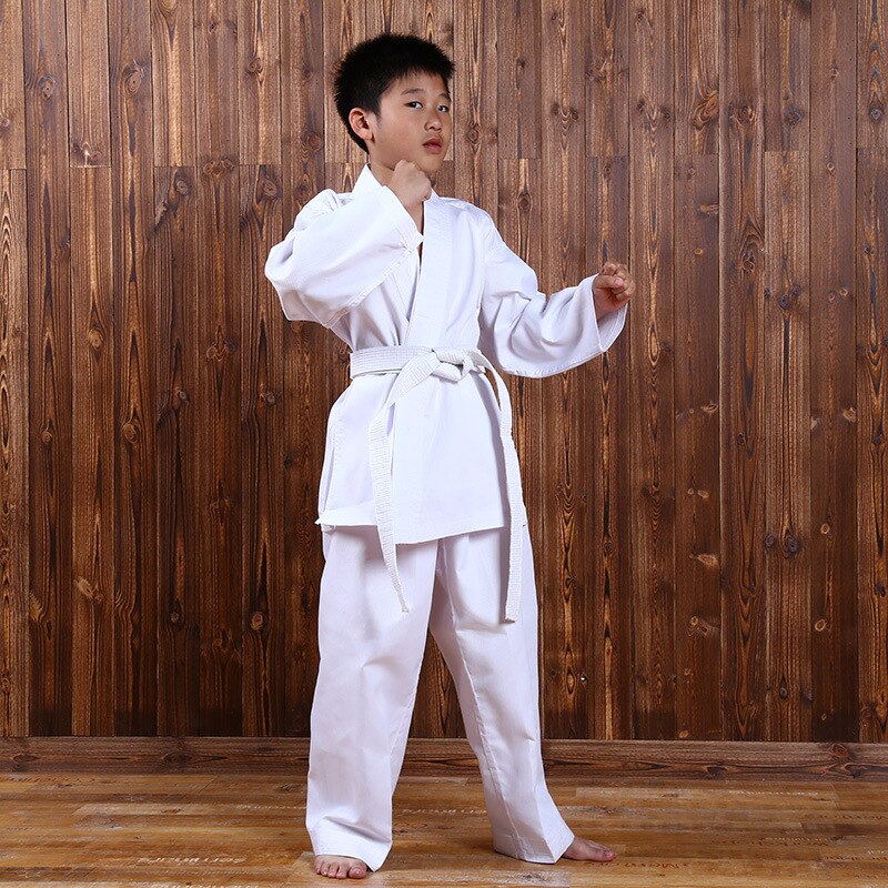 Ropa deportiva de Taekwondo para niños, traje de entrenamiento deportivo para Karate, temporada