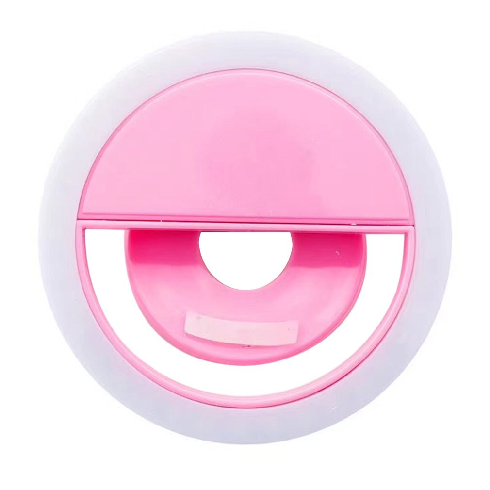 Selfie Licht Ring Led Lamp Mobiele Telefoon Lens Universele Selfie Led Lamp Ring Flash Mobiele Telefoon Camera Lenzen Licht ring Clip: Roze