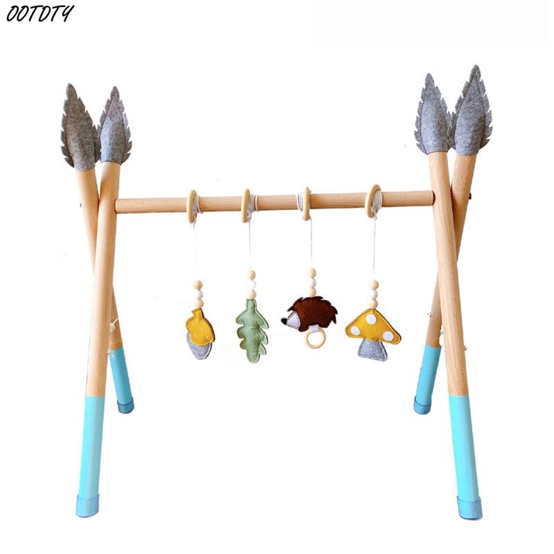 1Set Nordic Style Baby Gym Play Nursery Sensory Ring-pull Toy Wooden Frame Infant Room Toddler Clothes Rack Kids Room Decor: 7