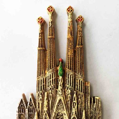Spain Barcelona fridge magnet sagrada familia 3D building decoration sticker travel souvenir resion kitchen paste