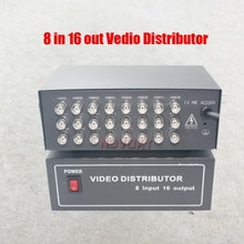 8 in 16 ud komposit bnc video distributør forstærker 8ch to 16ch splitter til cctv sikkerhedskamera