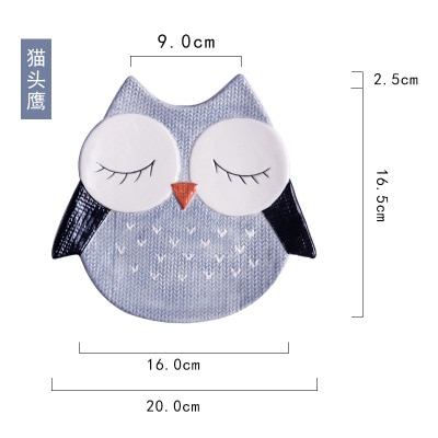 Giapponese di Ceramica Piatti Fatti in Casa per Bambini Colazione Piatti Sveglio Creativo Dolci di Frutta Tutta Carte Animale Piatti: A