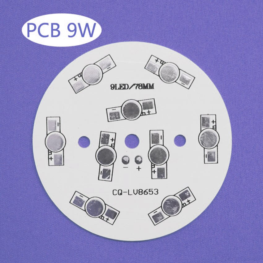 9W LED PCB 78mm for pcs LEDs, aluminum plate base, Aluminum PCB Printed Circuit Boards, high power 9W LED DIY PCB