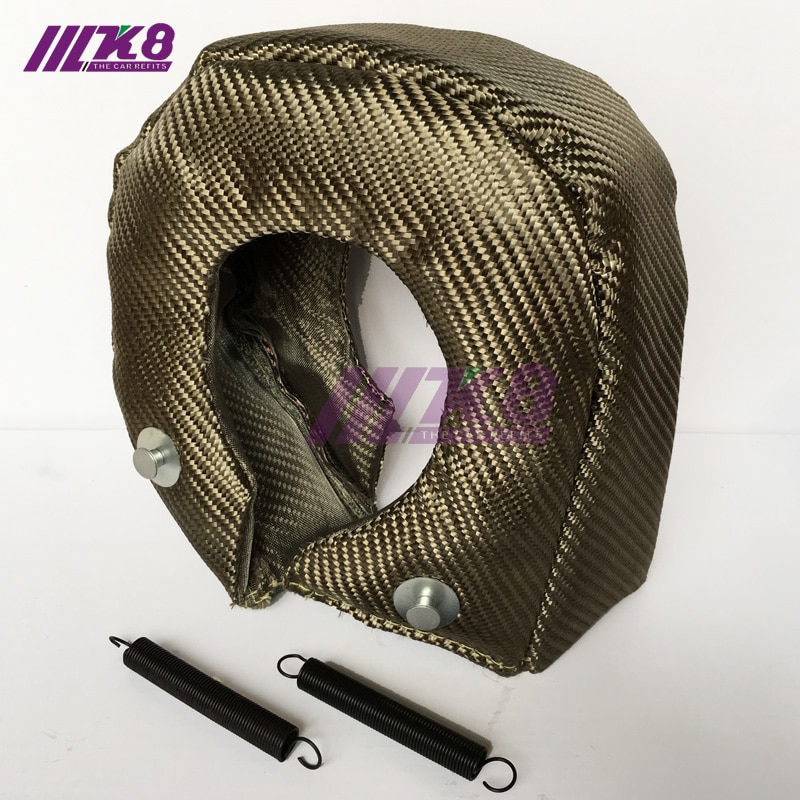 Lava Fiber Turbo Blanket Engine Heat Shield Barrier Titanium Turbocharger Cover+10M Manifold Exhaust Wrap FOR T3 /T4/T6