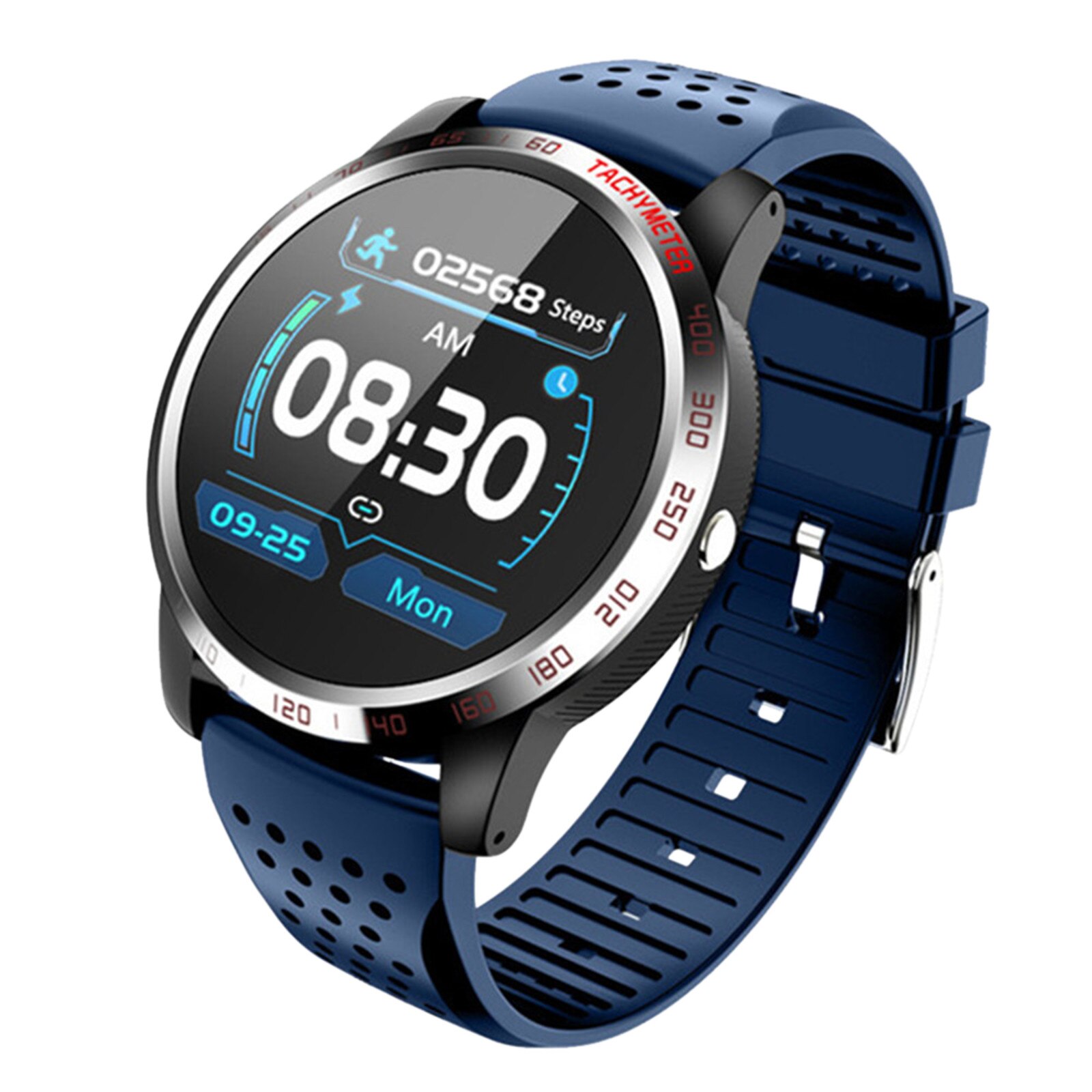 W3 Clever Uhr Gesunde Herz Bewertung Blutdruck Elektrokardiogramm Blut Sauerstoff Herz Bewertung Sport Fitness Reloj SmartWatch: Marine Blau