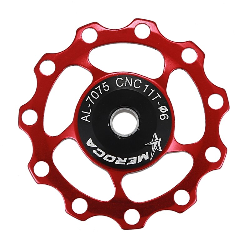 Meroca mtb racercykel bagskifter 11/13t guide til 8.9.10.11- speed cykellegering / metal remskive bærende hjul 1 stk 11t rød