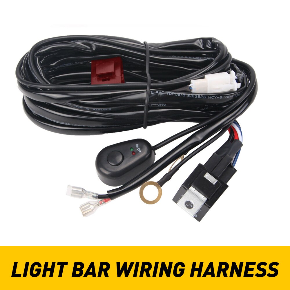 Auto Led Licht Bar Draad 3M 12V 24V 40A Kabelboom Relais Loom Cable Kit Zekering Voor auto Rijden Offroad Led Werklamp
