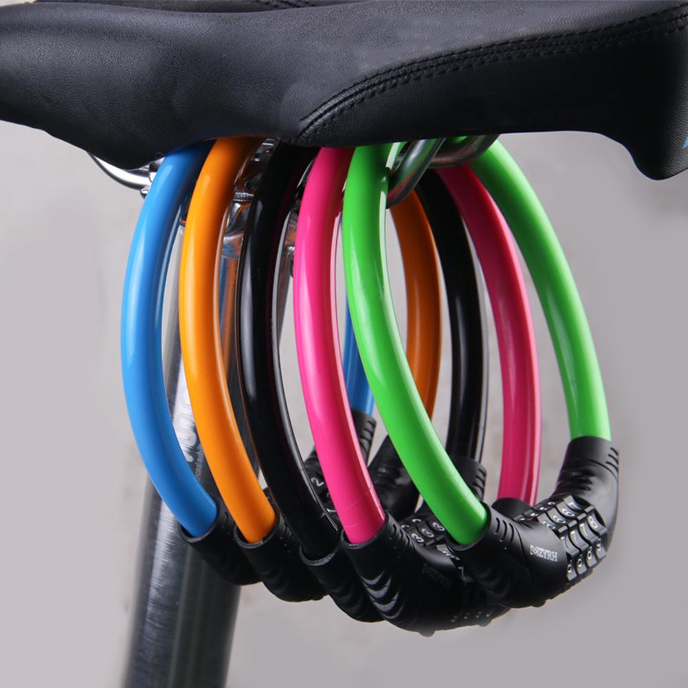 Candado de cadena de 4 dígitos para bicicleta, para patinete eléctrico Xiaomi M365, antirrobo, de aleación de acero, con código de Cable