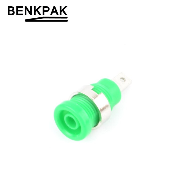 5 stk 4mm bindestolpe bananstikkontakt panelmontert testprofilkontakt: Grønn 5 stk