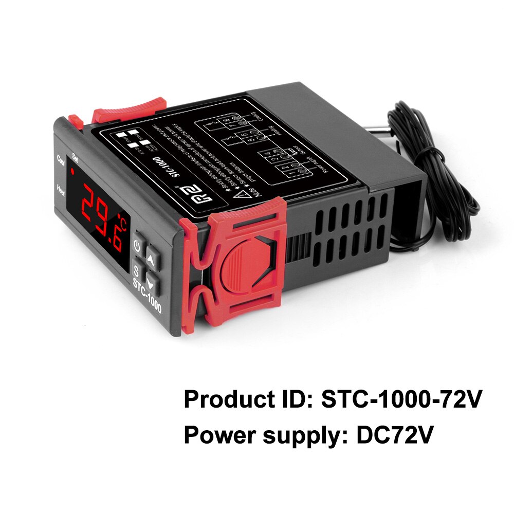 Digital Temperature Controller Thermostat Thermoregulator Incubator Relay LED Heating Cooling STC-1000 12V 24V 72V 220V: STC-1000 72V