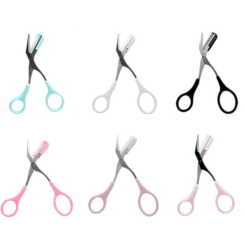 3 farbe Augenbraue Trimmer Schere mit Wimpern Kamm Haar Schere Edelstahl Augenbraue Rasierer Körperpflege machen-hoch Zubehör