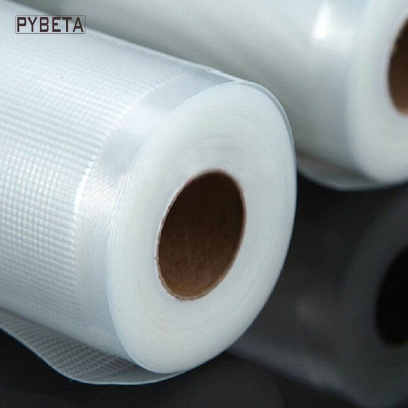 2 roll/lot- 5m long Clear PE vacuum bag Heat Sealed Cut Open Tube Punches Food packaging storage Package