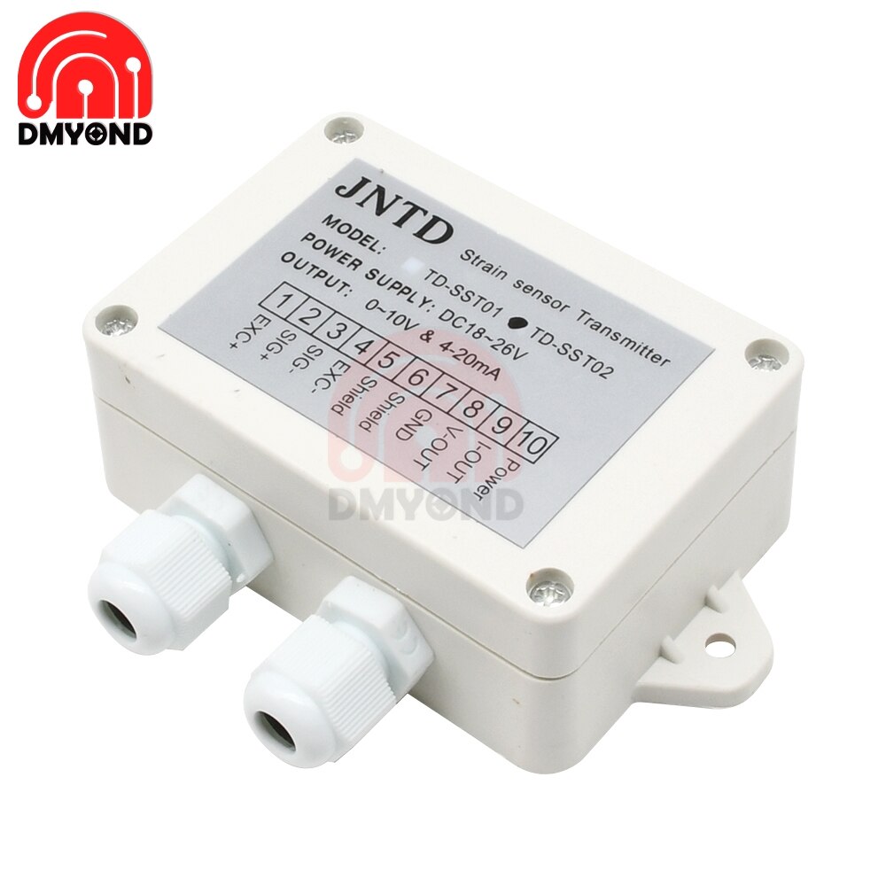 0-5V/4-20mA Load Cell Sensor Amplifier Transmitter Strain Gauge Sensor Weighing Transmitter Amplifier 100 PPM 4350 Ohm Sensor