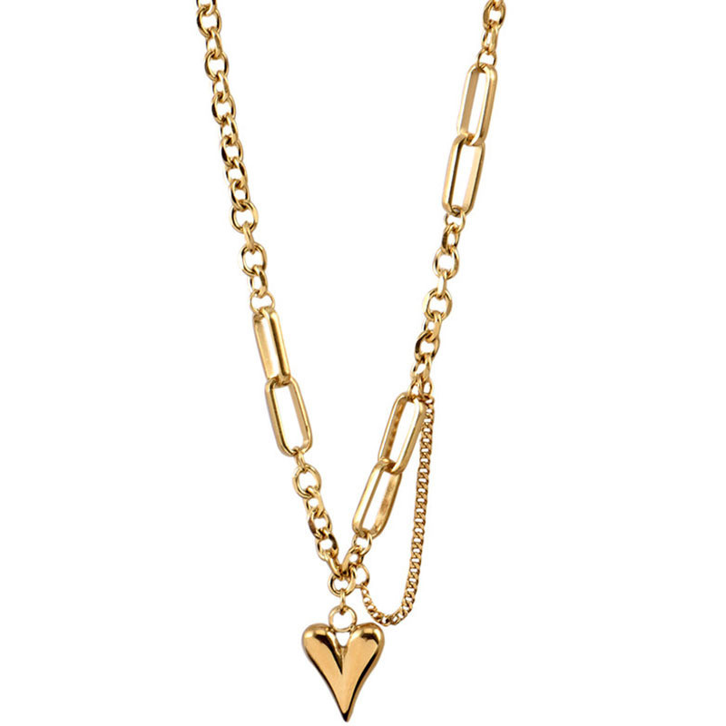 Gouden Kleur Hart Hanger Ketting Voor Vrouwen Trend Meisjes Sleutelbeen Ketting Sieraden Feestelijke