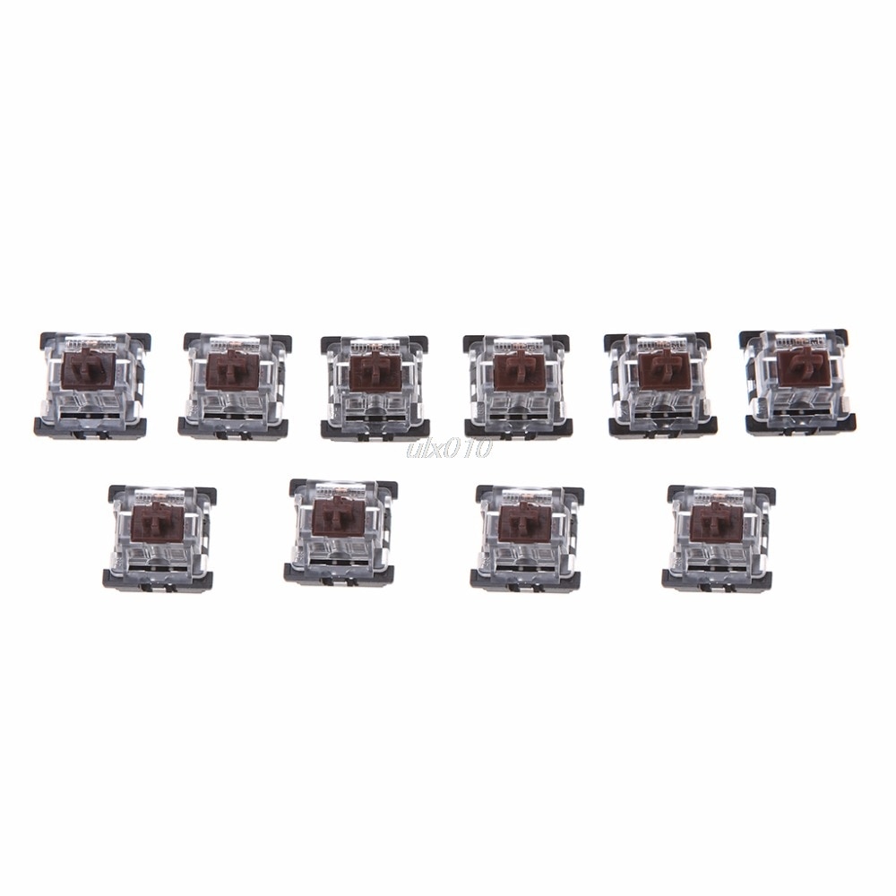 10Pcs 3 Pin Keycaps Bruin Mechanische Toetsenbord Schakelaar Voor Cherry Mx Toetsenbord Kan Rental &