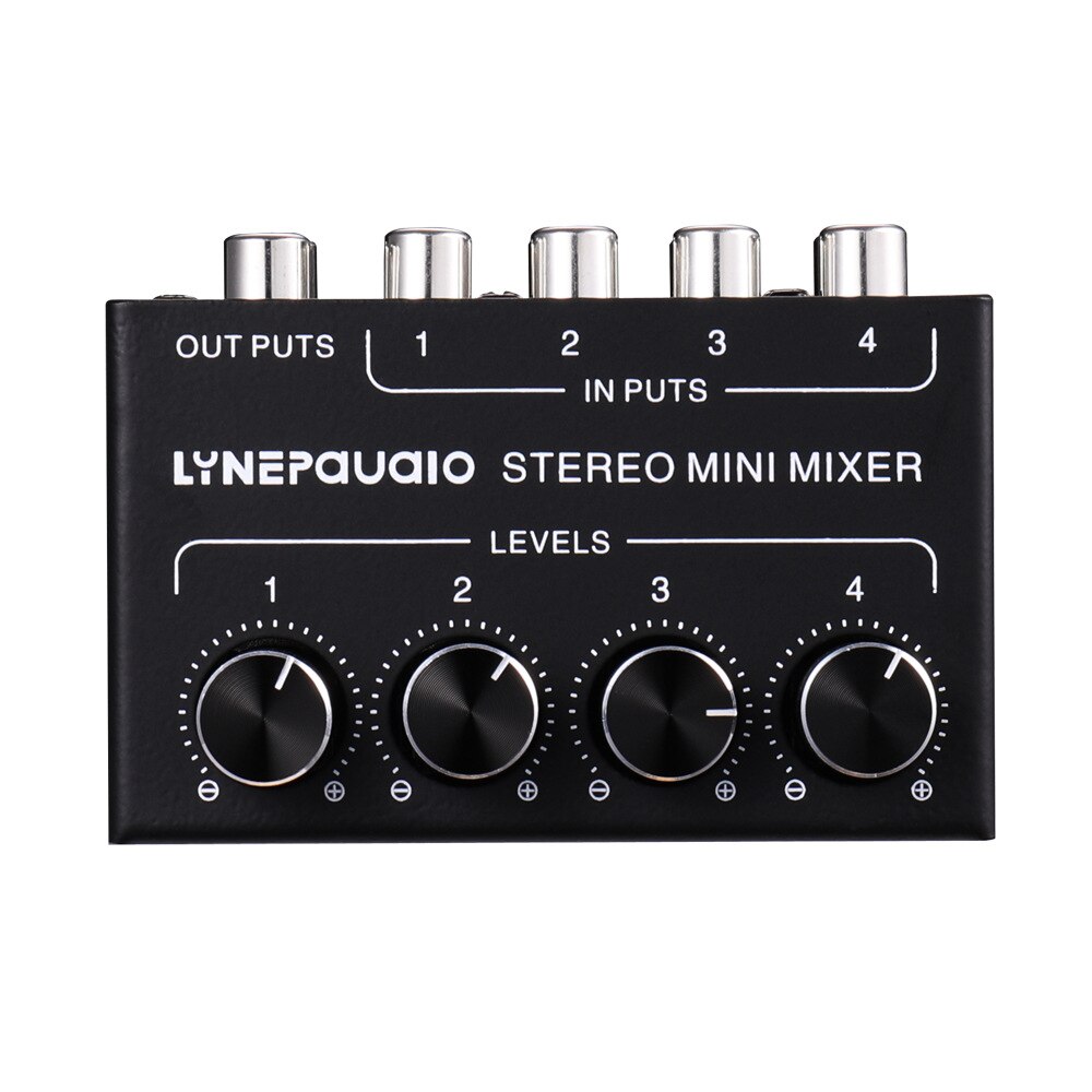audio signal mini stereo four-channel passive mixer outdoor singing mixer