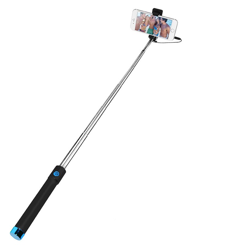 Ascromy Allungabile Palmare attraverso Cavo Selfie Bastone Selfiestick 3.5 millimetri Aux Cavo Monopiede per iPhone iOS androide Cellulare Accessori Del Telefono: Blu