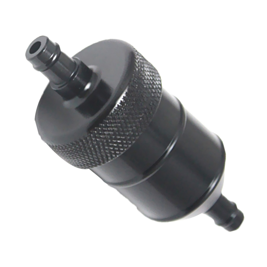 8mm 5/16' Aluminium Black ATV Inline Fuel Petrol Diesel Filter Universal aluminum inline fuel filter