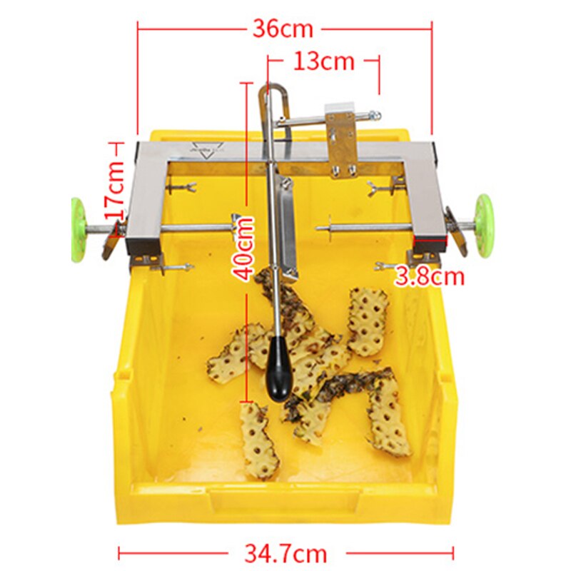Stainless steel pineapple peeler semi-automatic pineapple peeler hand crank pineapple peeler