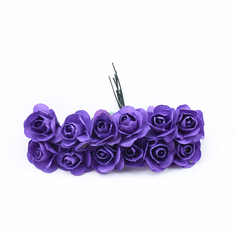 12 stuks Decoratieve bloemen kransen scrapbooking Papieren bloemen kerst decoraties voor thuis diy box kunstbloemen: 1