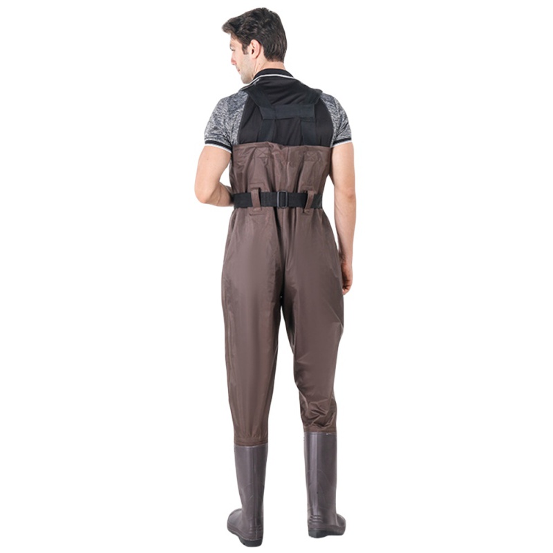 Pantalon de pêche hommes femmes imperméable Bootfoot mouche cuissardes bottes costume avec Camouflage pantalon pêche poitrine caoutchouc