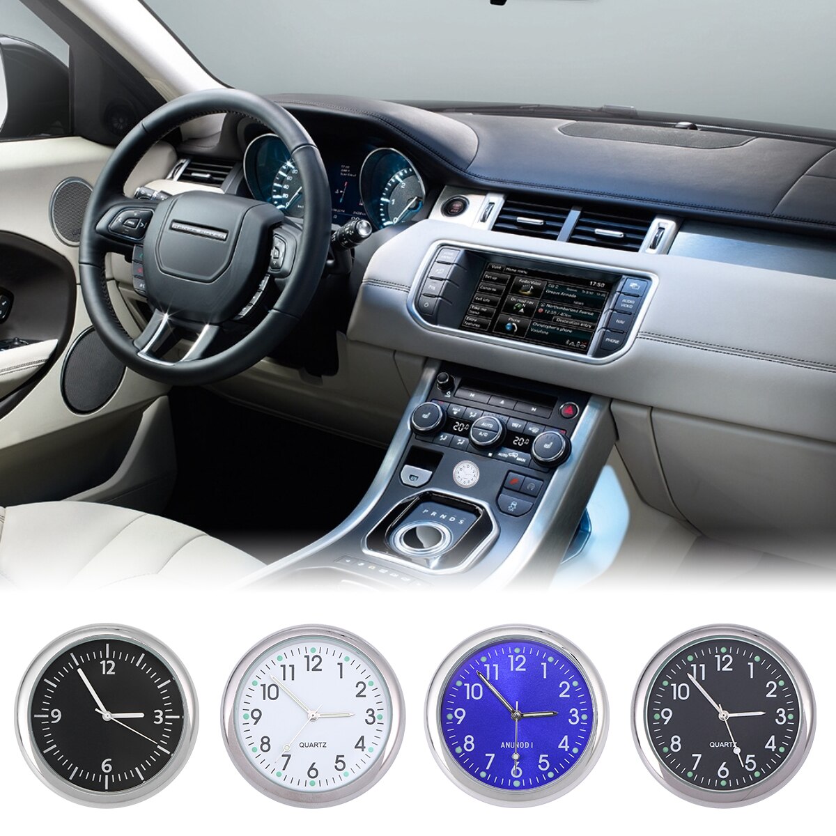 Auto Uhr Leuchtende Mini Autos Interne Stock-Auf Digitale Uhr Mechanik Quarz Uhren Automobil Styling Zubehör