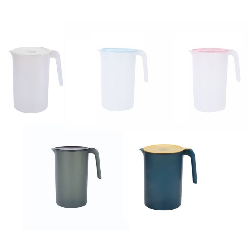 Pichet en plastique incassable D08D, résistant à la chaleur, idéal pour les boissons glacées et chaudes, Carafes écologiques, mélange de boissons, pichet à eau