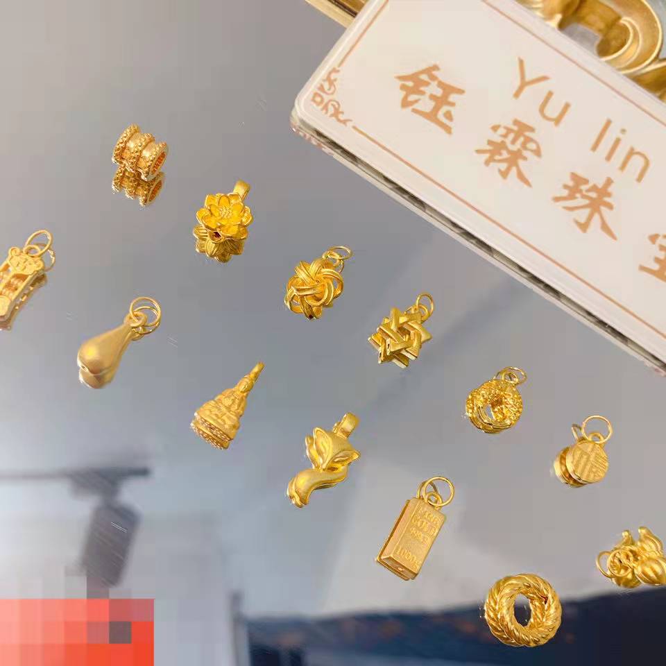 #39 #39 halsband äkta 999 guld hänge 24k blommor stjärnor dam hängen utsökt fabrik