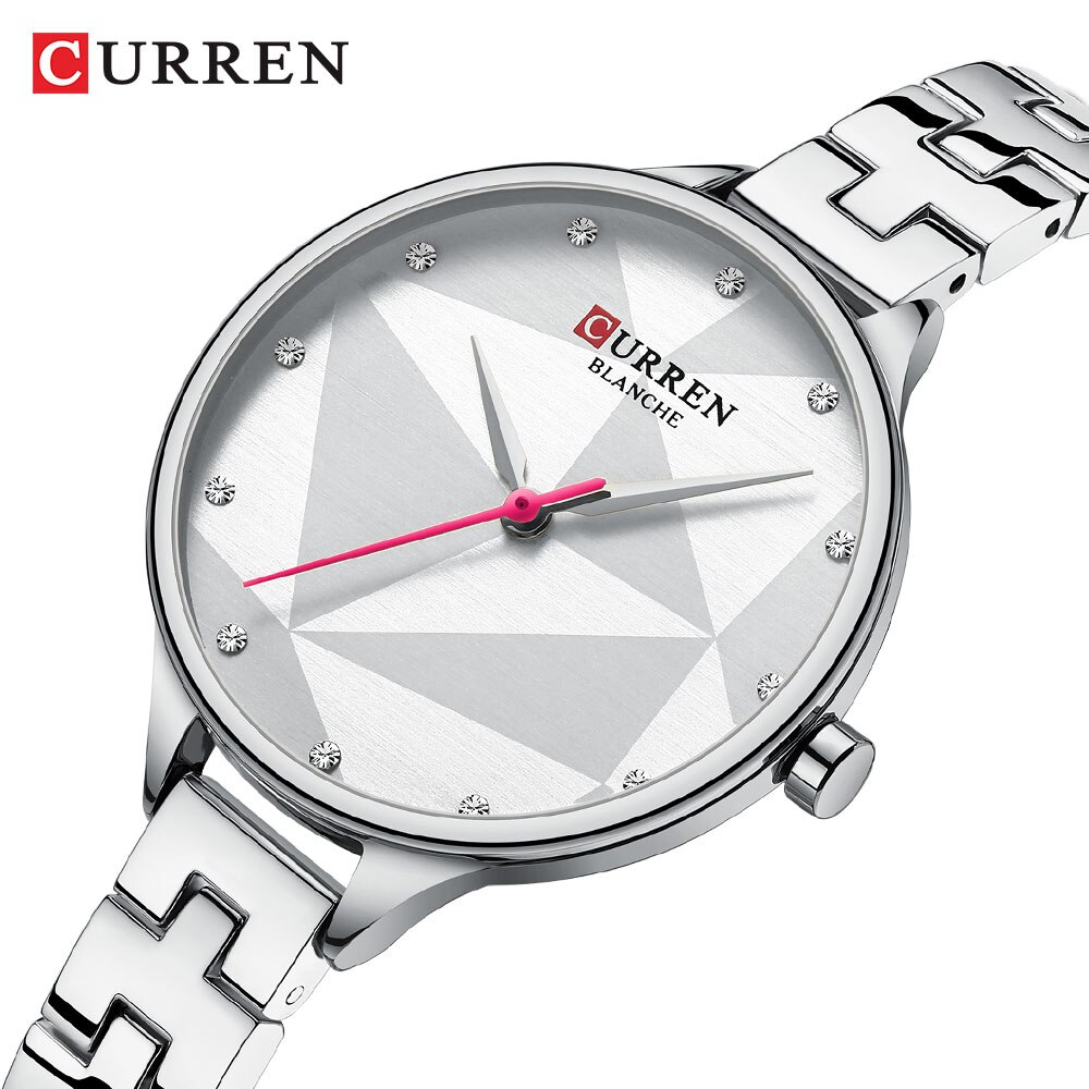 Luxe Vrouwen Horloge Mode Quartz Horloge Met Roestvrij Staal Vrouwelijke Klok Dames 9047 Reloj Mujer