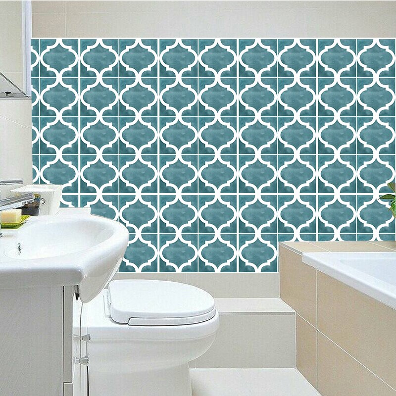 Kitchen Backsplash Wall Tile Sticker,Black Waterproof Marble Tiles,Adhesive Bathroom Sticker Wall Tile Decoration