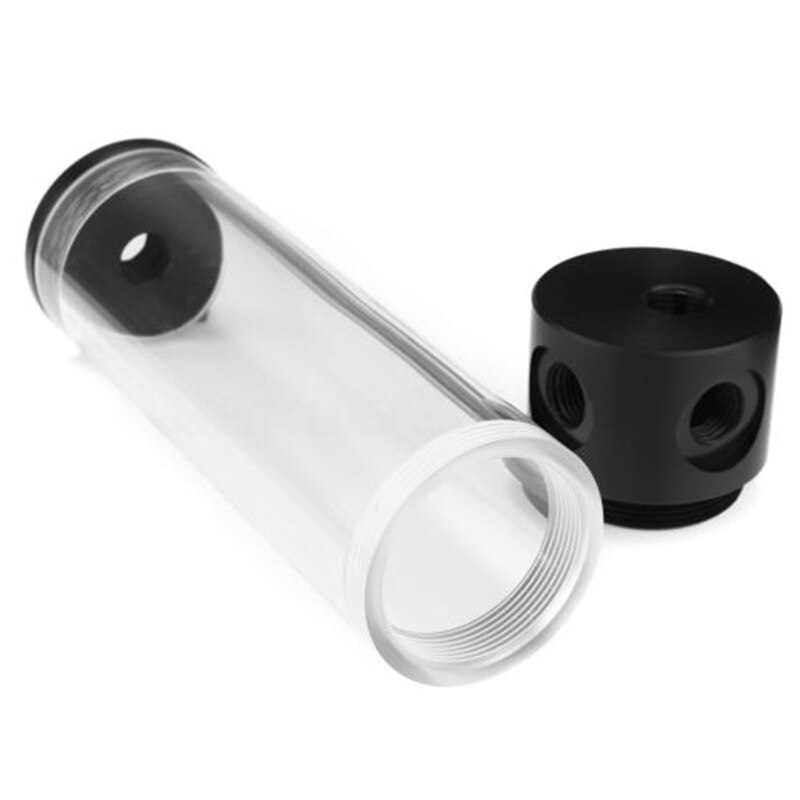Akryl plast cylinder behållare vattentank pc dator vätskekylare  g1/4 50 x 190mm g1/4 skruvar fästen hållbara