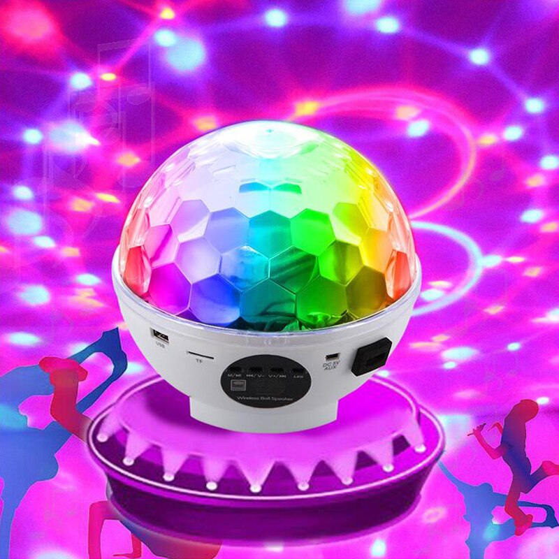 USB LED Bluetooth Speaker Light MP3 Player Magic Ball Light Audio Stage Light/LaSound control rotatiser Stage Light