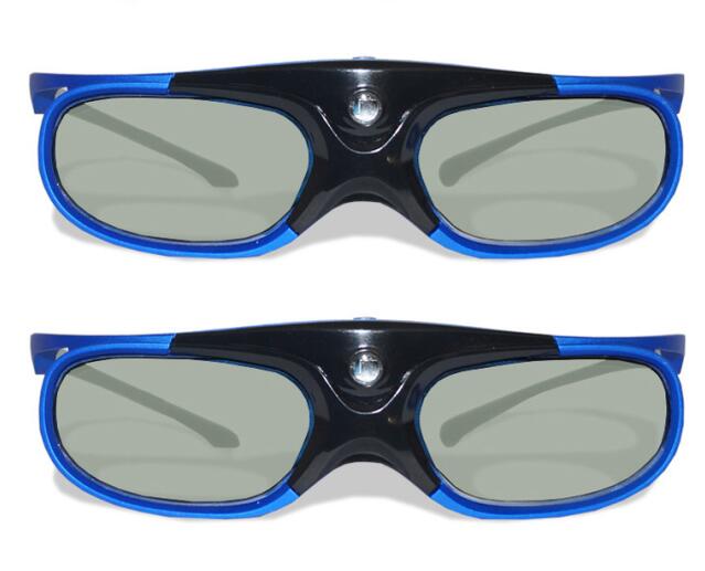 Lunettes 3D rechargeables, volet actif 96-144HZ, pour projecteur BenQ Acer X118H P1502 X1123H H6517ABD H6510BD JmGo Optoma V8 XGIMI: 2PCS