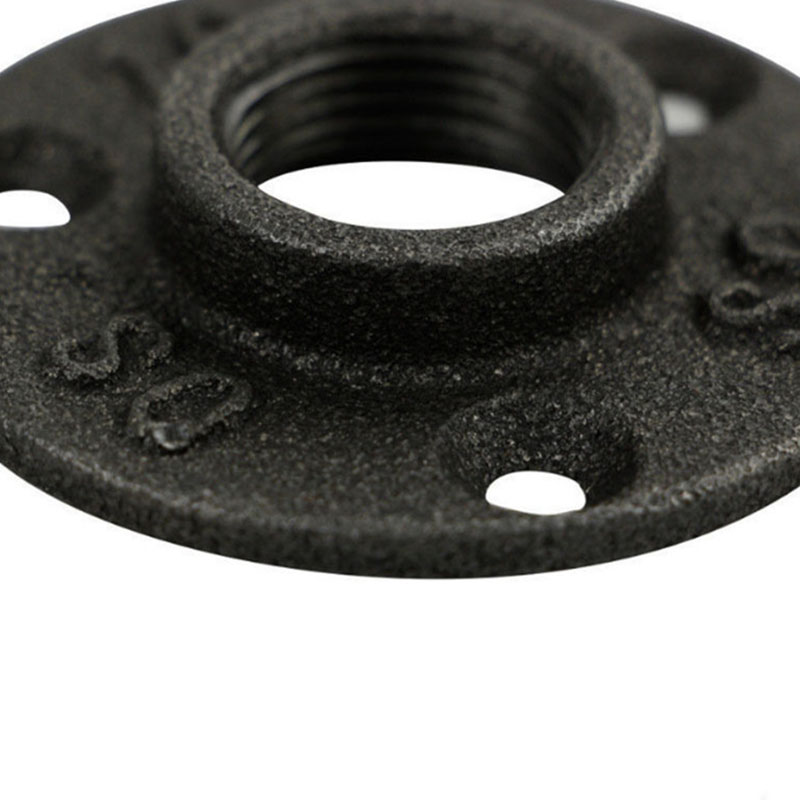 10Pcs/Lot Dn15 Bsp Thread Malleable Iron Pipe Fittings Wall Mount Floor Antique Retro Style Flange Hardware Tool Iron Casting Fl