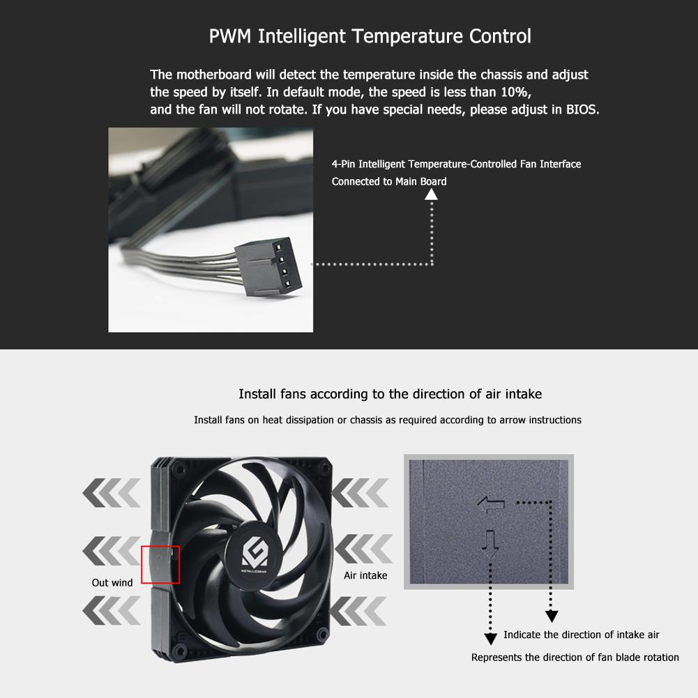 Phanteks Mg 120Mm 140Mm Computer Chassis Cooler Fan Heatsink Universele 4Pin Pwm Heatsink Radiator Pc Case Cooling Radiator