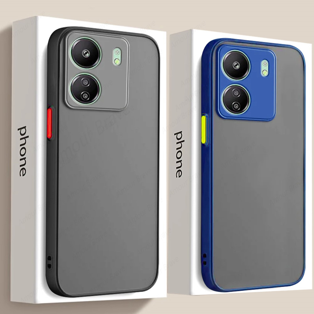 Casos de telefone luxuosos à prova de choque para xiaomi redmi 13c 14c 12 10c 10 9c armadura capa de silicone para redmi 13c 12c 12 14c capa fosca