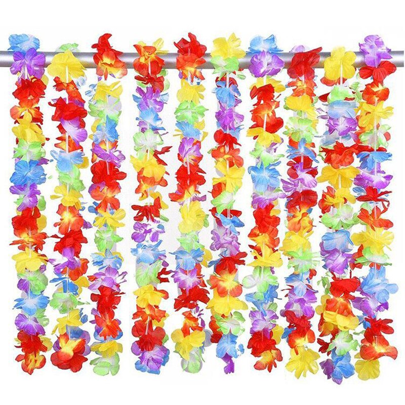20 st hawaii julkrans dörrdekoration hawaiiansk fest konstgjord blomstergirland halsband luau torpil