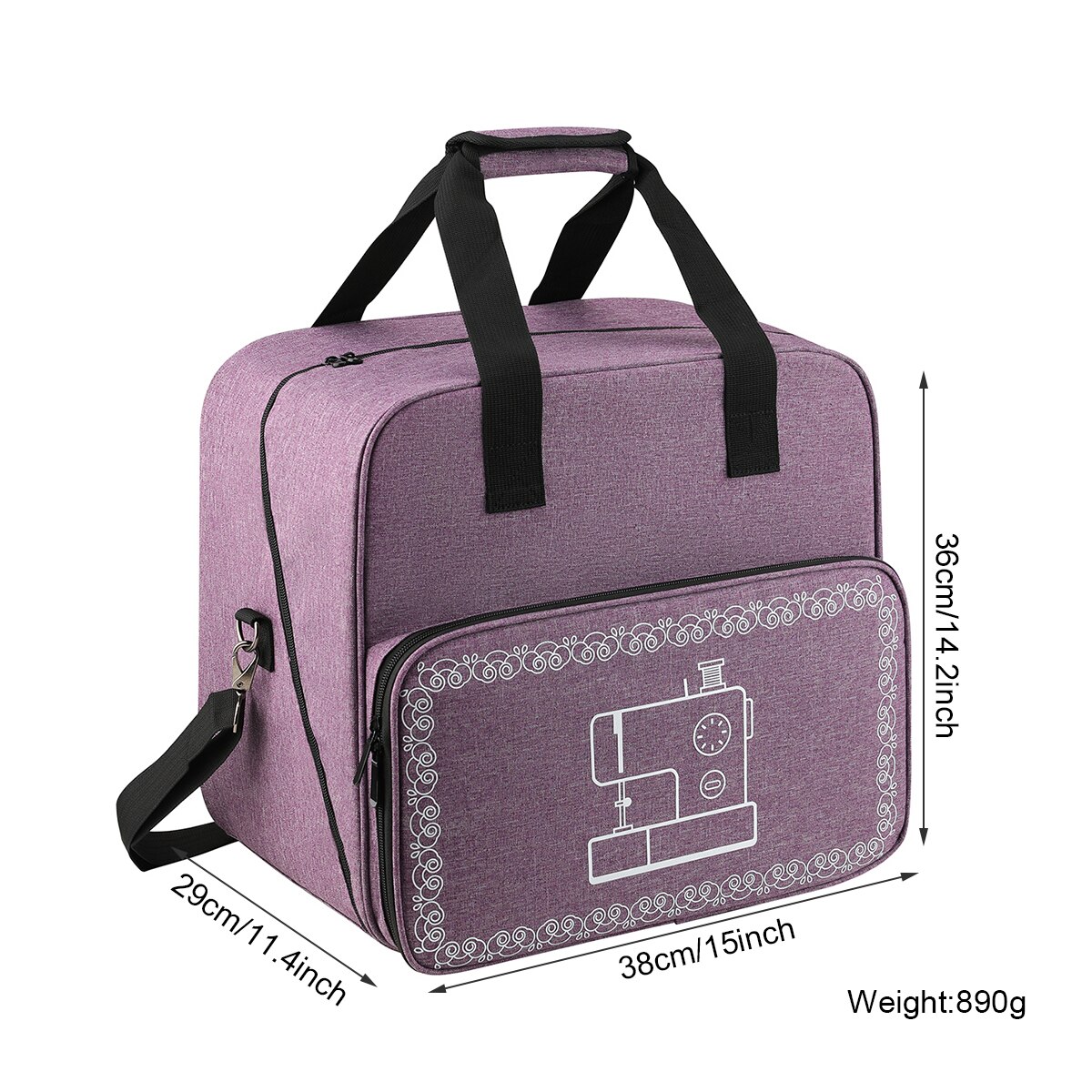 Wol Haak Garen Opbergtas Grote Capaciteit Naaimachine Opbergtas Draagbare Tas Breien Breien Naalden Organizer: Type 2 Purple