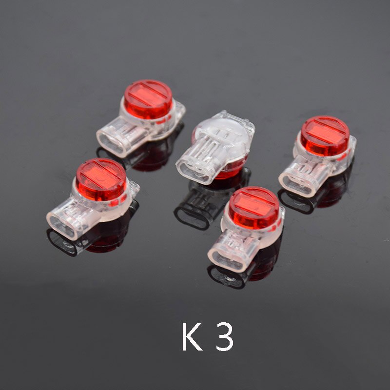 50pcs Rj45 Connector K1 K2 K3 Crimp Connection Terminals Connector Waterproof Wiring Ethernet Cable Telephone Cord Terminals