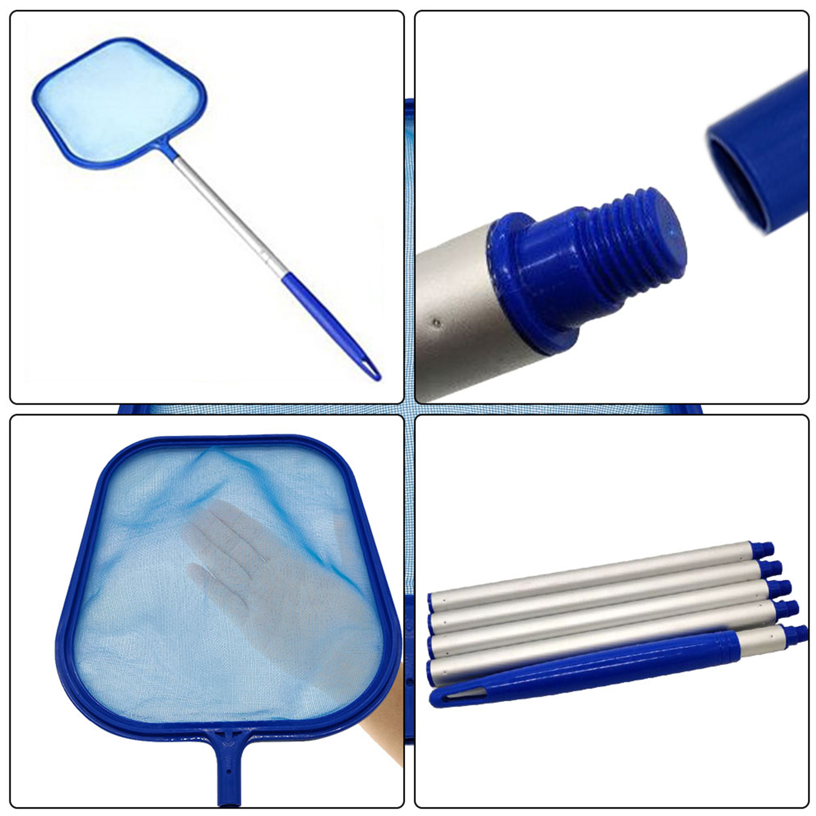 Telescopic Pool Cleaning Set Swimming Pool Cleaning Tools Maintenance Above Ground Skimmer Brush Vacuum Hose Cleaner Gadgets
