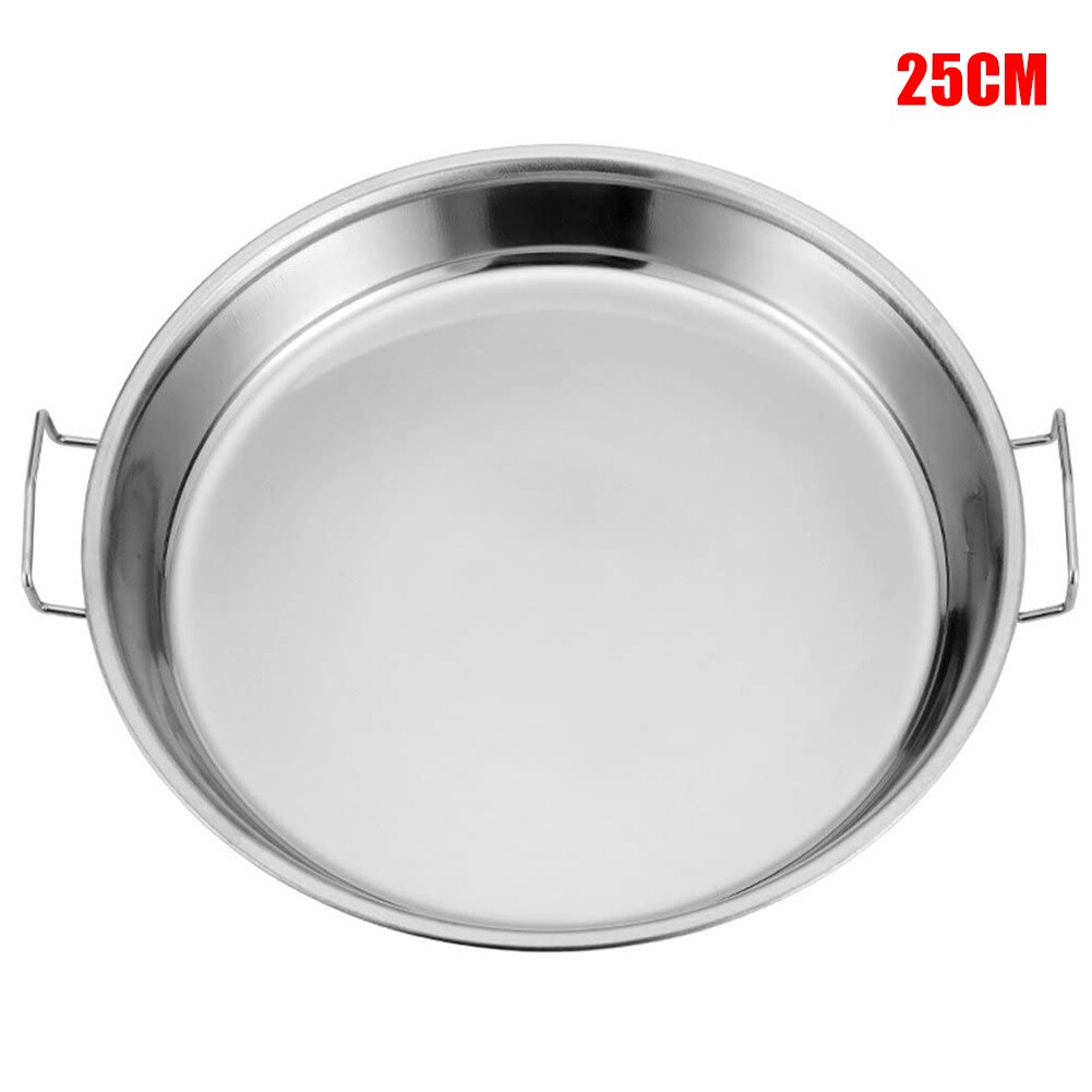 Rvs Pan Koude Noodle Maken Gereedschap Gestoomde Rijst Lade Taart Schotel Voor Thuis Keuken SLC88: 25cm