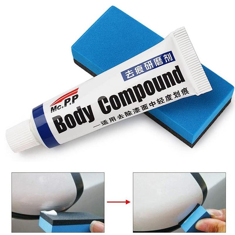 Dissolvant de rayures et de tourbillon pour voiture, outil de réparation des rayures automobiles, cire de polissage, accessoires de voiture, 2 pièces