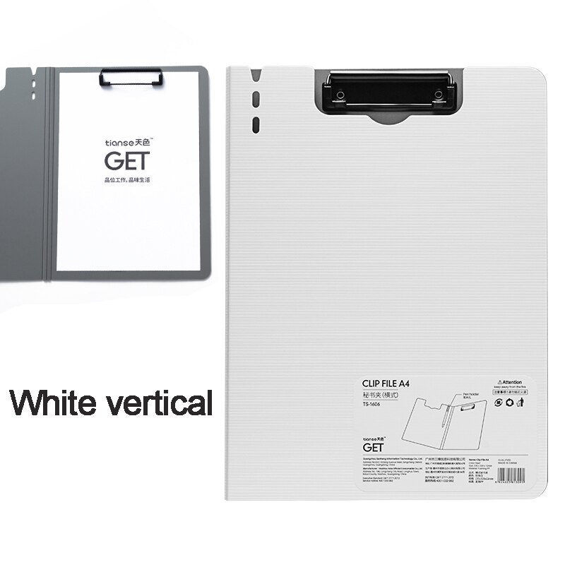 A4 Paper Multifunction Writing Clip Office Stationery Nursing Clipboard With Storage Student Writing Pad Storage Learn Supplies Students Teachers Sales Utility Industrial Office: White Vertical