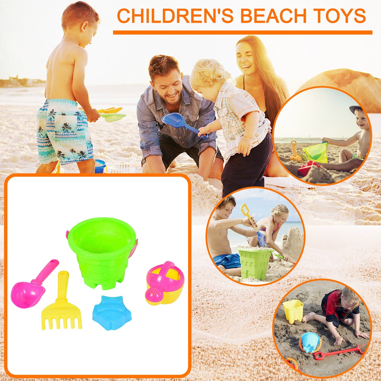 Beach Toy Sand Set Sand Play Sandpit Toy Summer Outdoor Toys Sandpit Toys Baby Learning Education Toys For Kids Fun Toys ##: H