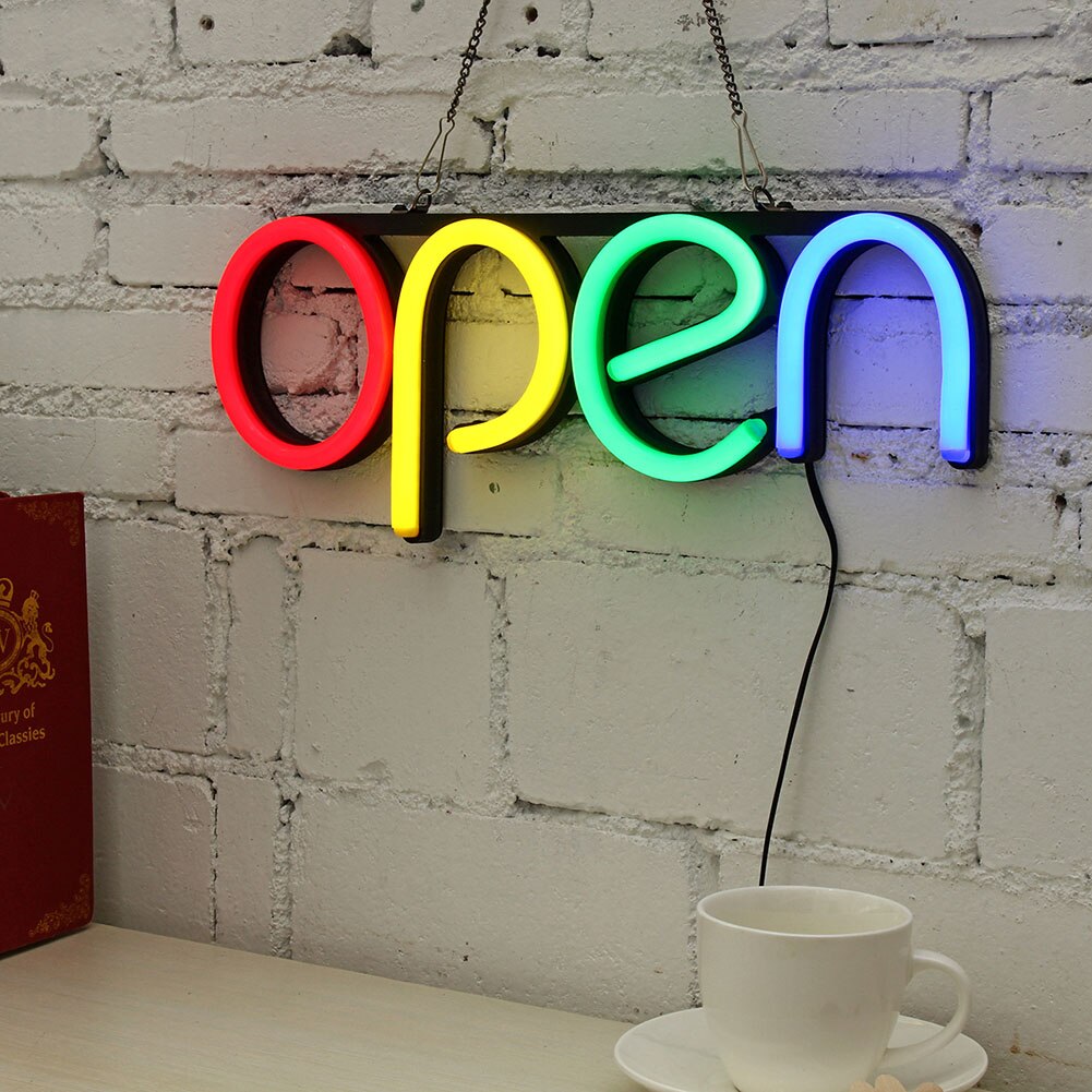 Led Neon Open Sign Light For Business Bar Club Ktv Wall Decoration Commercial Lighting Children To The Room With A Sign