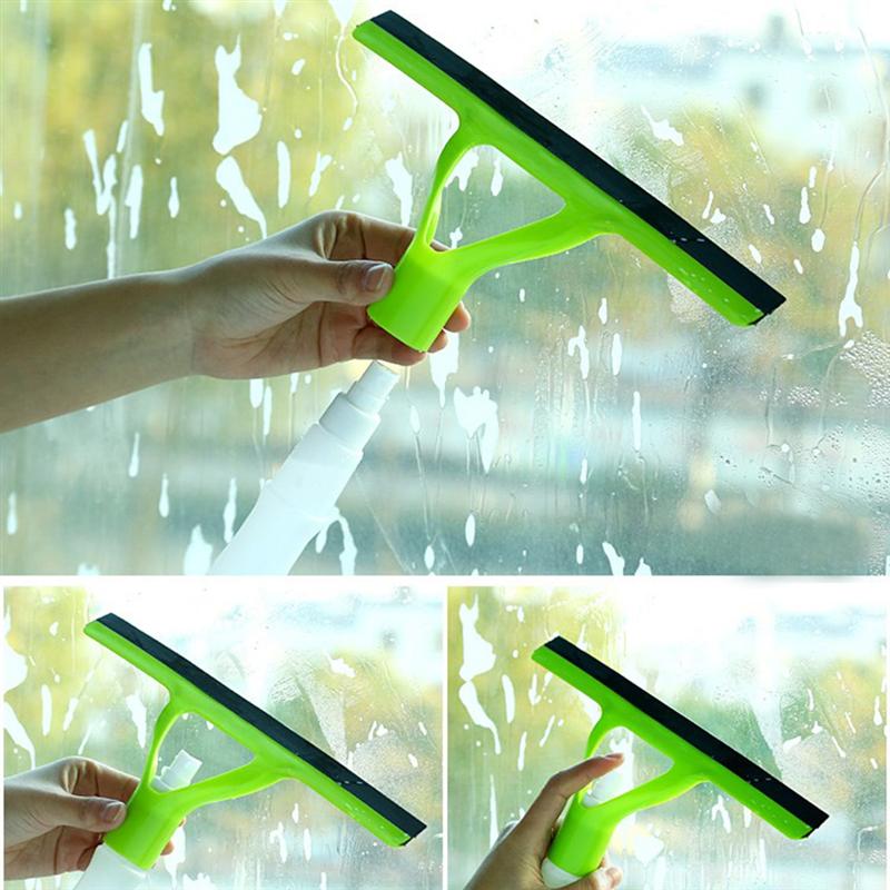 LUOEM Window Cleaner Brush Glass Dust Wiper Wash Scraper Squeegee Brush Household Cleaning Tool Glass Cleaner Window Brush