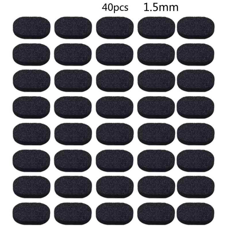 Plaquettes nasales en mousse souple autocollante, pour lunettes, antidérapantes, sans maquillage, 40 pièces, Jy06 21: -BK-A2
