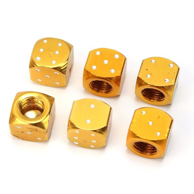 4Pcs Bicycle Tire Valve Caps Dice Ball Star Crown Shape Bike Tyre Wheel Stem Air Valve Cap Auto Truck Airtight Caps: 12