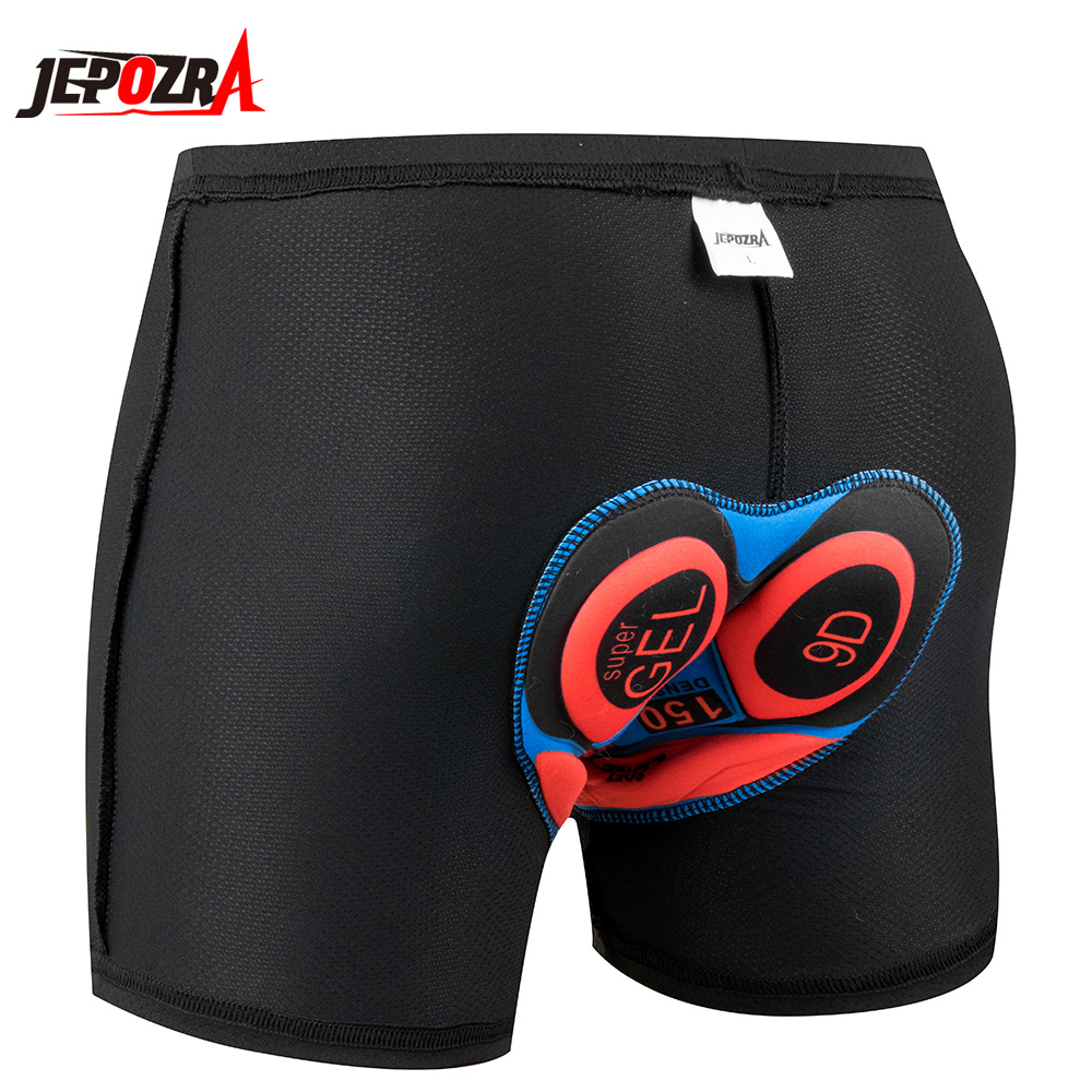 JEPOZRA pantalones cortos de ciclismo para hombre, Shorts de malla transpirable con almohadilla de Gel 5D, a prueba de golpes, para bicicleta de montaña: XL / Castaño